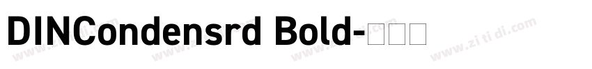 DINCondensrd Bold字体转换